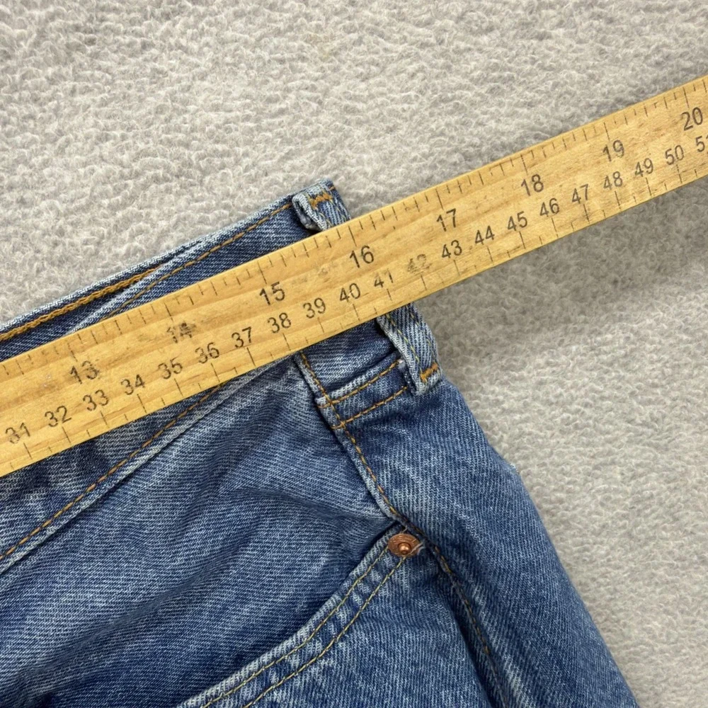 Levis 514 Jeans Men‎ 32x32 Blue Denim Pants Straight American Distressed Grunge